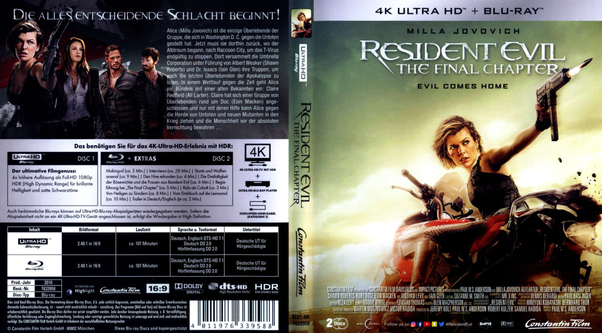 resident evil the final chapter real or fake 4k